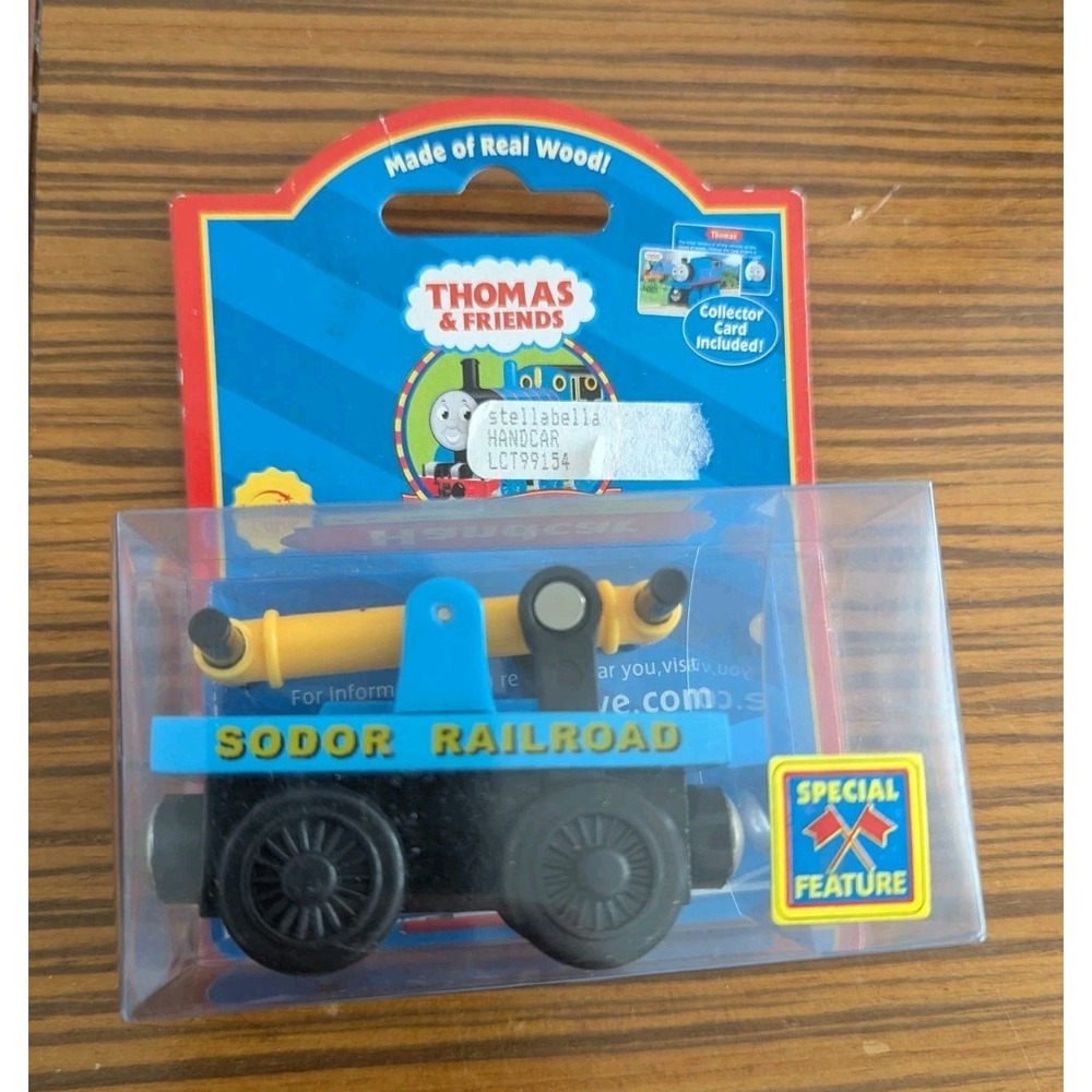 THOMAS THE TANK & FRIENDS - WOOD‎ HANDCAR HAND CAR W/COLLECTOR CARD 2004 **NEW**